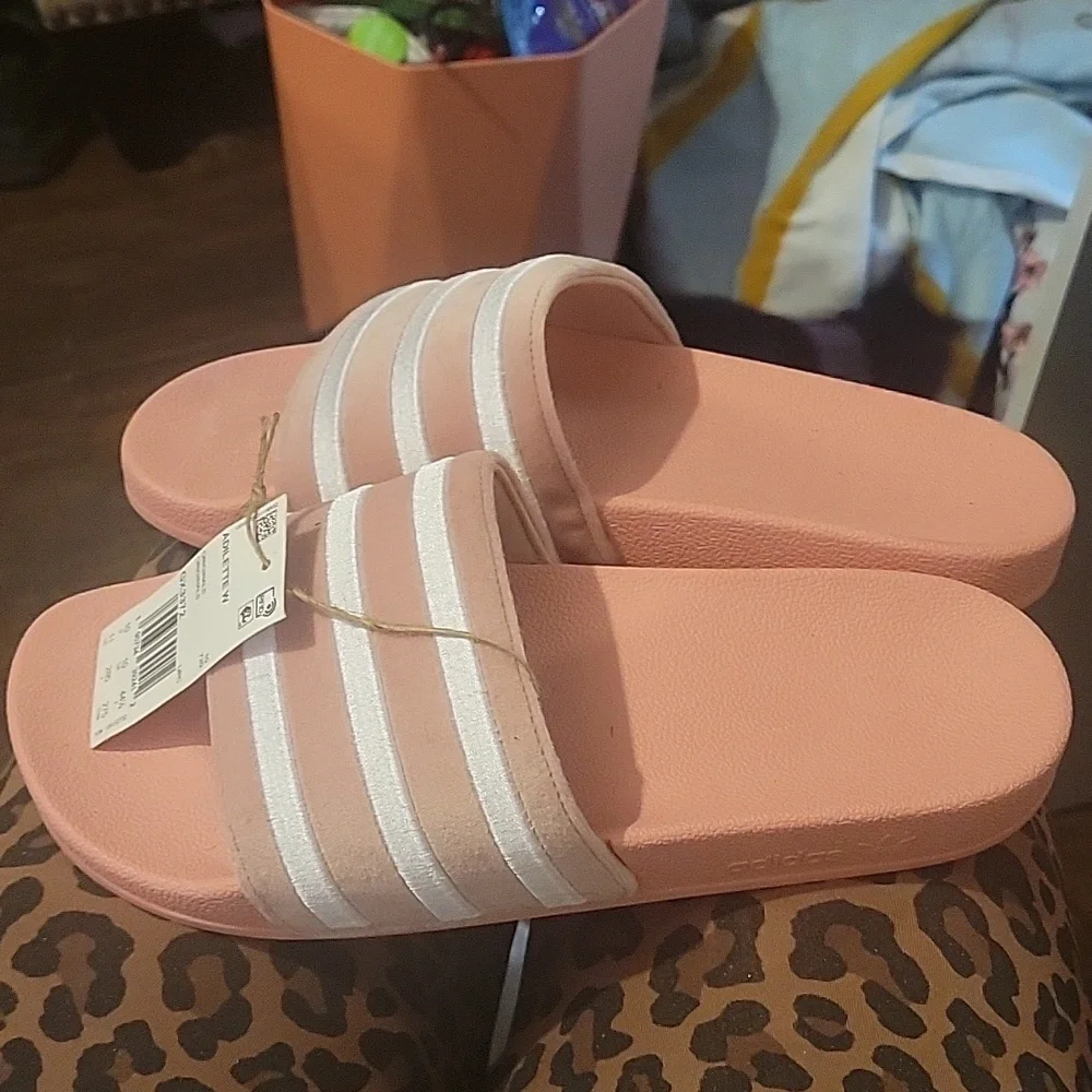 Pink Adidas Slides - Picture 3 of 4